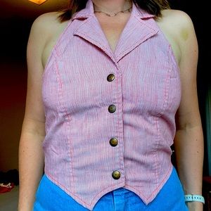 Vintage Western Halter Top, Size M/L